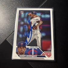 2023 Topps Series 2 Ronny Henriquez SIGNED IP Auto #372 RC Twins Marlins
