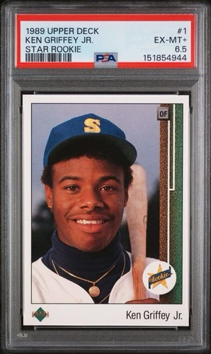 1989 Upper Deck #1 Ken Griffey Jr. Star Rookie PSA 6.5 EX-MT+ Seattle Mariners