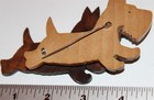 Lot# 29 Fabulous large vintage c1940s carved wood scotty dogs brooch pin — photo 2