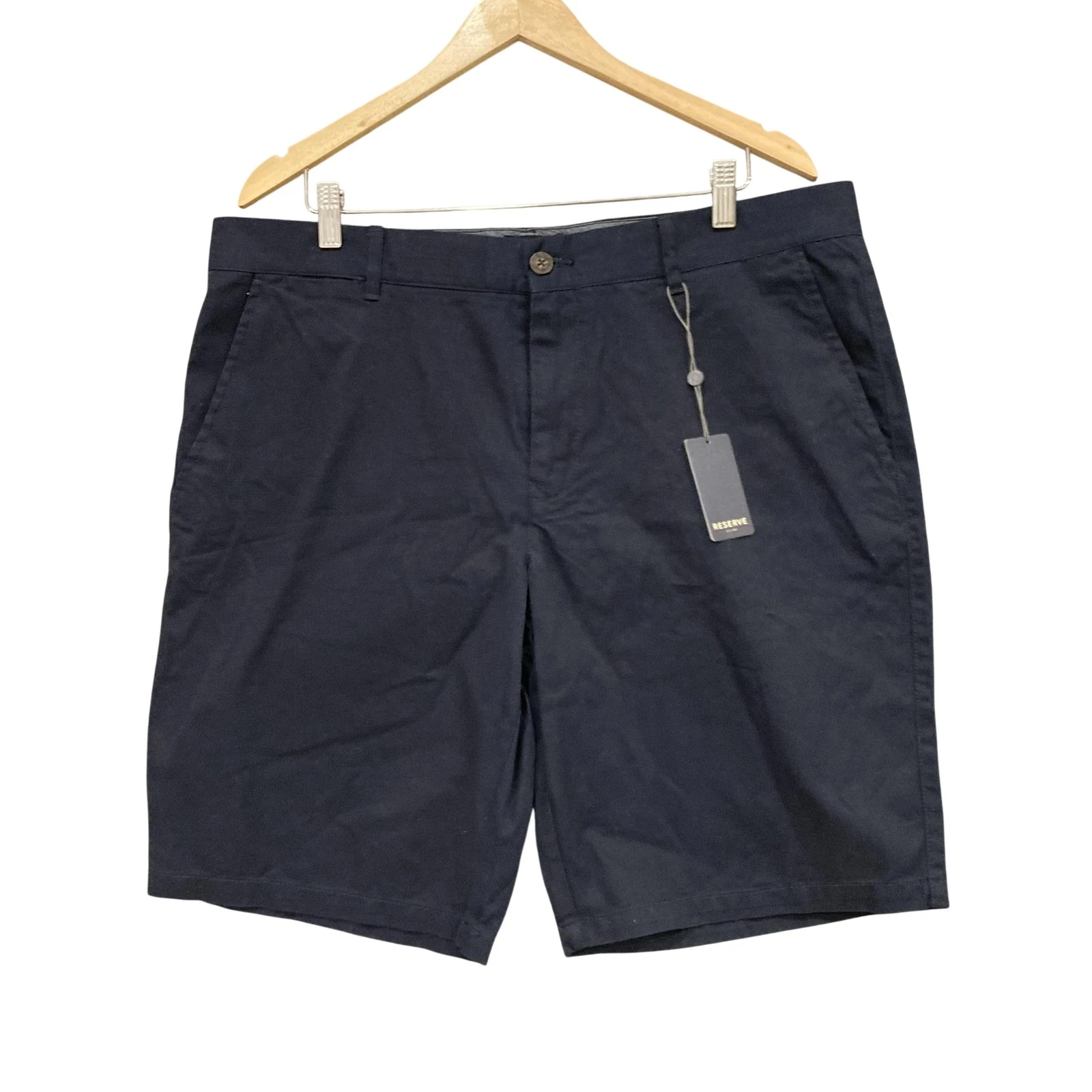 Reserve Shorts Mens 38 Blue Chino Cotton Stretch Pockets Casual Summer 56808