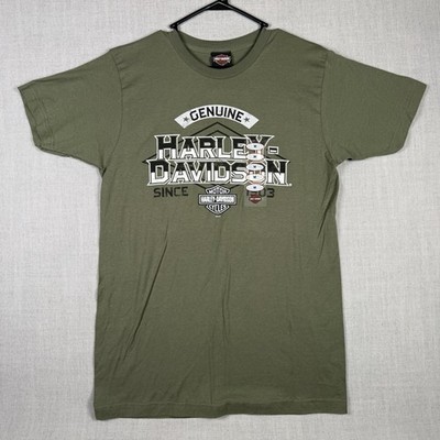 Harley Davidson Shirt Men s Medium Gray Mid-American Motorcycle Columbia MO NWT