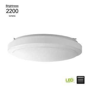 Hampton Bay Flush Mount Lighting 20 In Round 2200 Lumen Dimmable