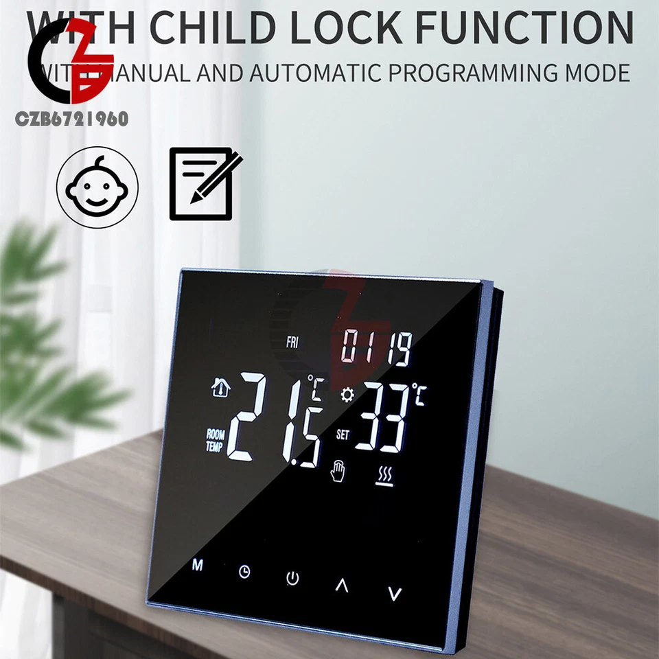 WiFi LCD Digital Smart Thermostat Remote Controller For Google Alexa Smart Home - Image 3 of 4