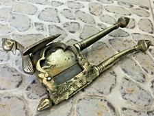 Vintage Old Handmade Rare Peacock engraved Betel Nut Cutter Sarota Collectible