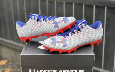 Men s Size 14E Under Armour Team Nitro Gray Football Cleats NEW 1291120-019