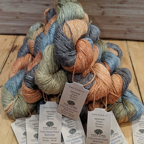 10 Hanks Knit One Hand Painted Batiste In Walnut Fall Colors Merino