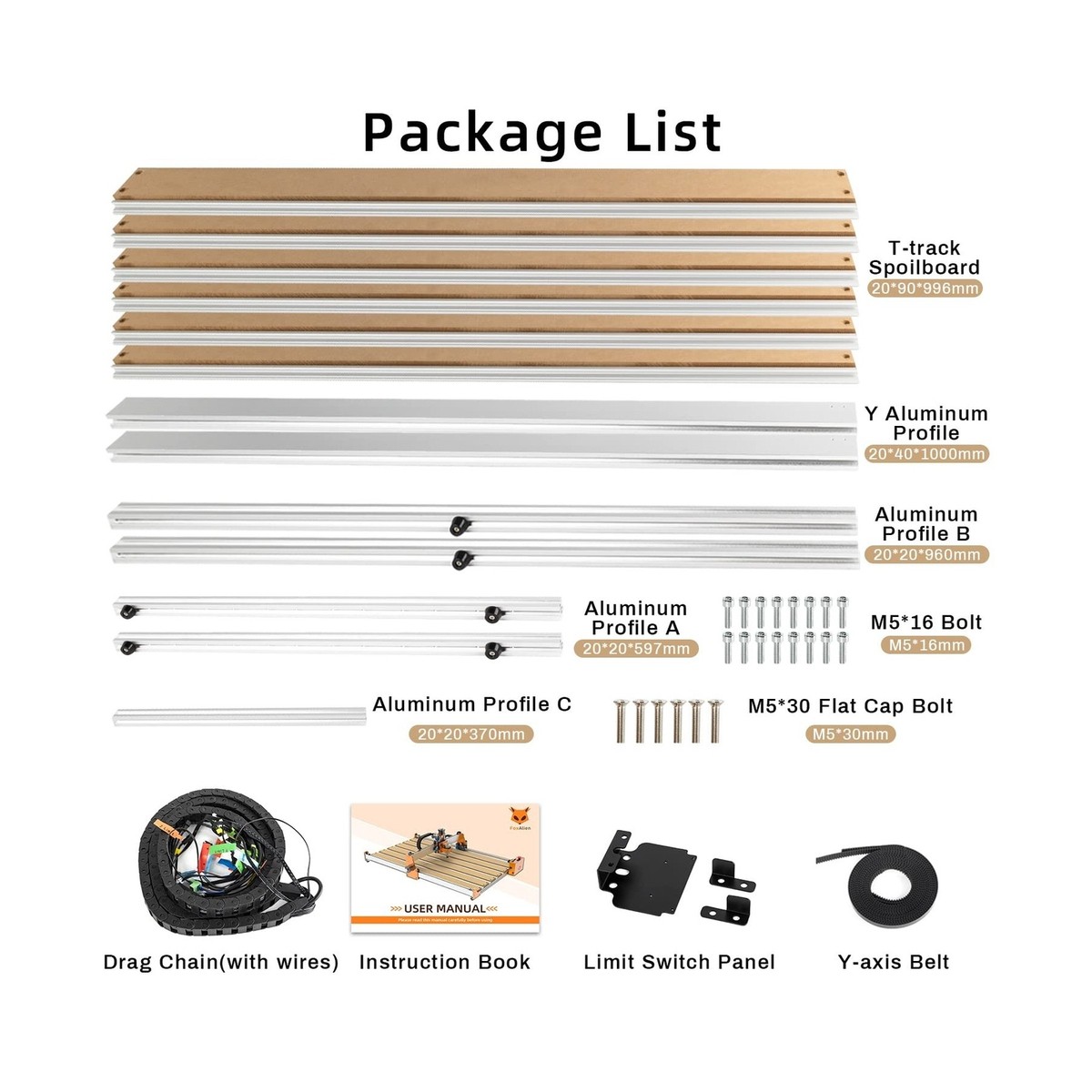 masaページ FoxAlien 4080 Extension Kit with Upgraded Hybrid Spoilboard for