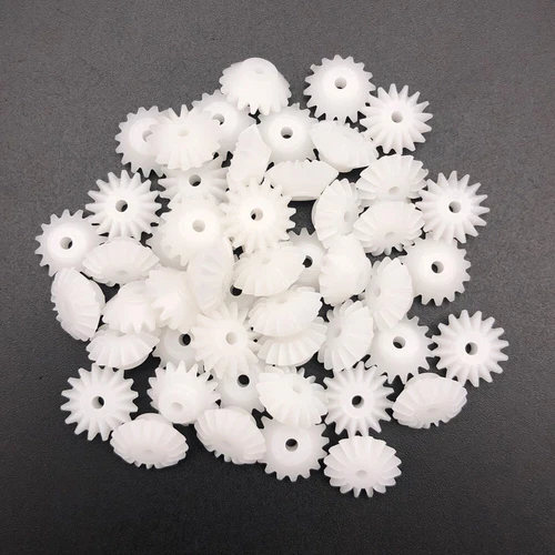50Pcs 0.5 Module 16T 16 Teeth Plastic Bevel Gear 0.5M Bore 2MM 1.95MM S162A 11MM