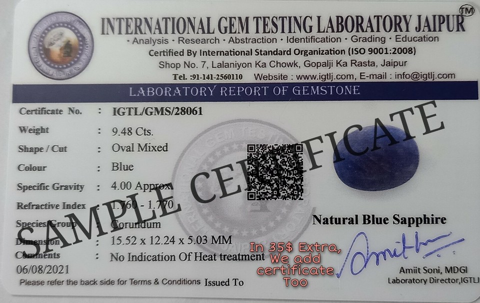 AAA CERTIFIED Natural Ceylon Blue Sapphire Loose Cushion Gemstone Cut 2 ...