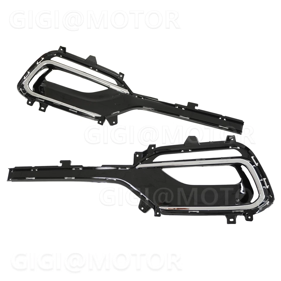 For Hyundai Santa Fe Sport 2.0T 2017-18 Front Fog Light Bezels Left + Right Set - Image 2 of 4