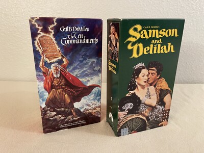 Cecil B. DeMille's The Ten Commandments & Samson & Delilah VHS LOT - R6