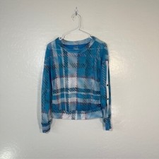 Lucky In Love Top Womens Small Mesh Stretch Long Sleeve Shirt Golf Tennis