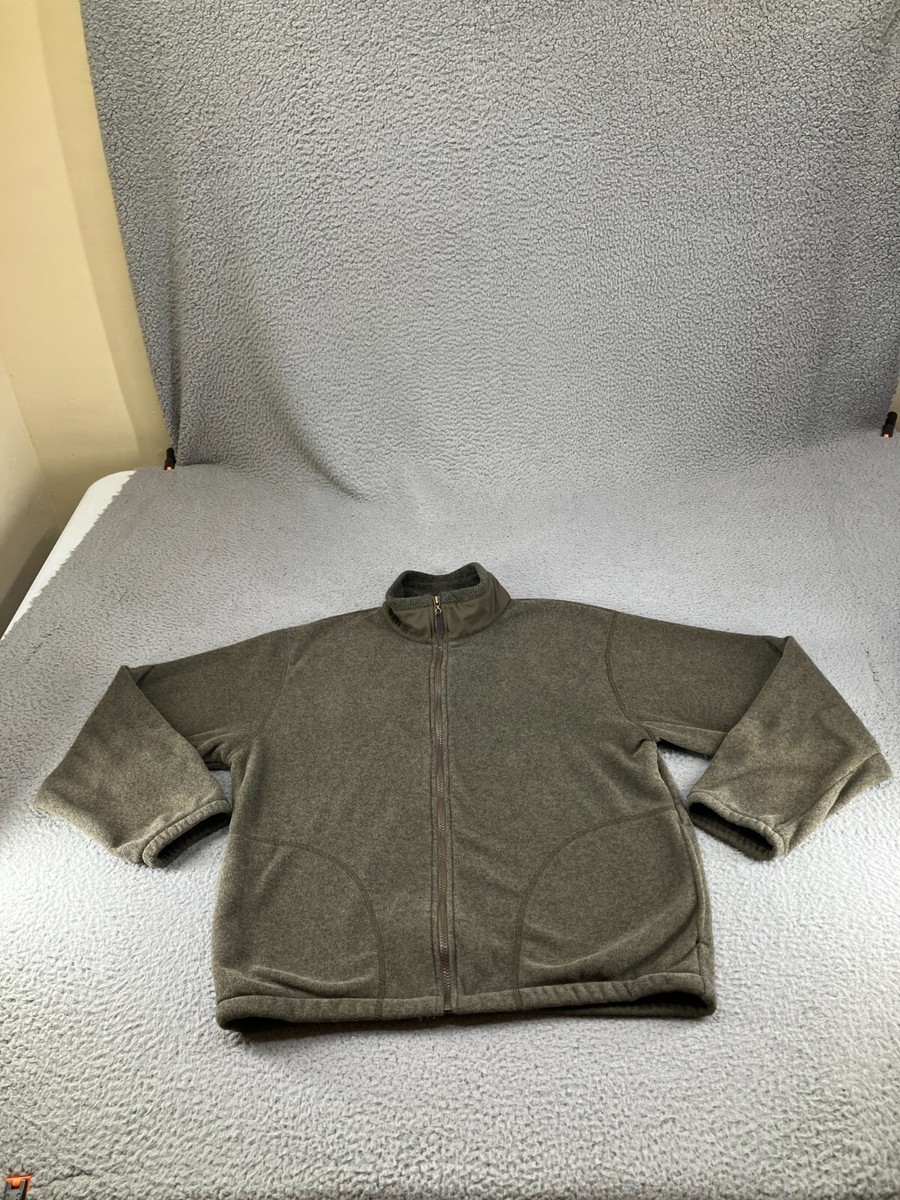Vintage LL Bean Jacket Mens Medium Green 90s USA Fleece Polartec 