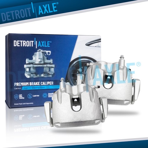 Pair Front Disc Brake Calipers w/ Brackets for Dodge Durango Jeep Grand Cherokee