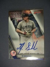 TJ SIKKEMA 2019 Bowman's Best of 2019 AUTO B19-TJS Yankees prospect
