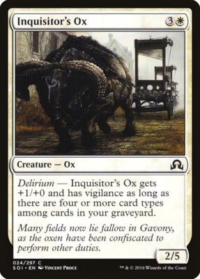 MTG COMMON FOIL -SOI: LP- INQUISITOR'S OX 024/297