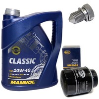 MotoröL Set 10W-40 5 Liter + ÖLfilter Sm 5085 + Schraube FüR Seat Altea Skoda