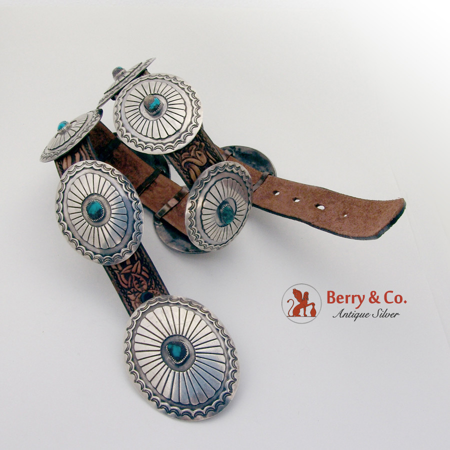 Charles Mike Yazzie Navajo Concho Belt Sterling Silver  display picture 3