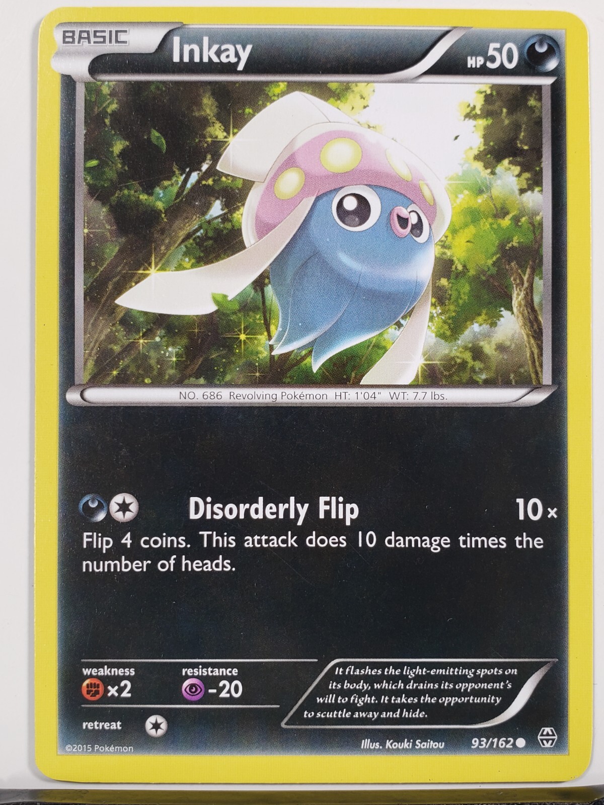 Inkay 93/162 VLP - XY Breakthrough Pokemon Card - $2 Combined Shipping