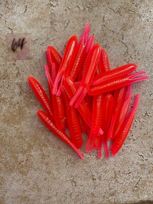 Item#64  24ct 3'' Split tail Cajun beetle Pink bait, fishing, soft plastics