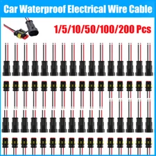 Car Waterproof Electrical Wire Cable Connector Male Female 2Pin Way Plug Kit LOT