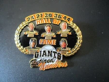 GIANTS Hall of Fame Retired Numbers PIN Willie Mays Marichal Cepeda McCovey COA