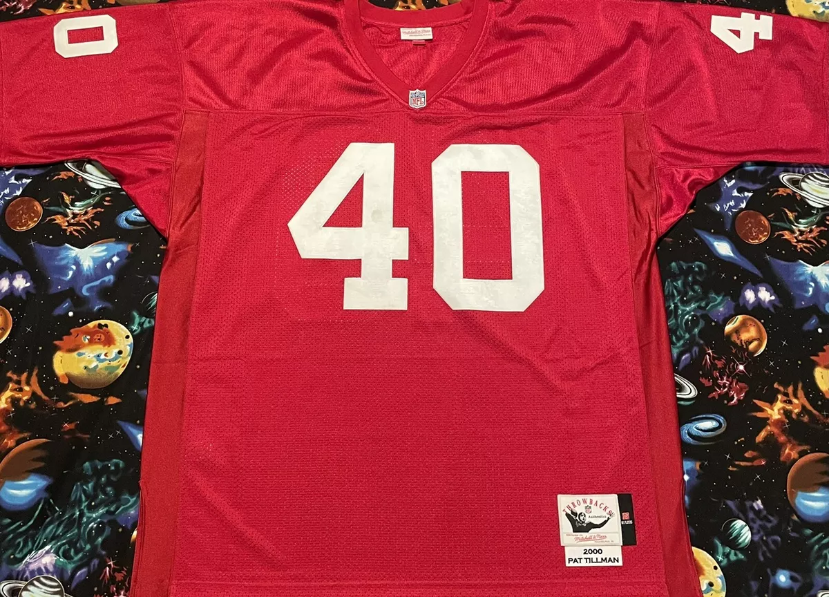 Mens Pat Tillman mitchell ness shirt NFL Cardinals Football Retro
