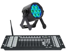 American DJ ElectraPix Par 7 RGBAL UV LED IP65 Wireless DMX Par Light Controller