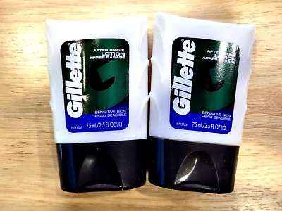 Lot of 2 Gillette Series Sensitive Skin After Shave Lotion 2.54 Oz Each FreeShip