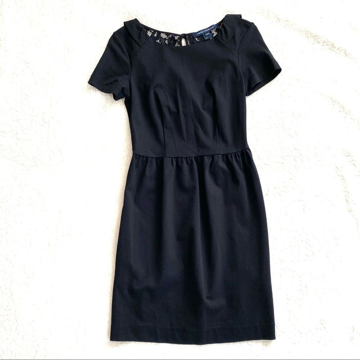 chinese dress ladies Aubrey 3D Lace Trim Mini Dress Black main image 0