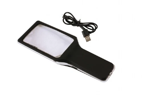 USB Recargable LED Iluminado Portátil 4x Lupa con Interruptor Atenuador - Imagen 5 de 9