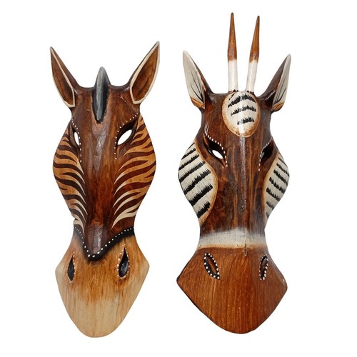 Wall Mount Decore Animals Decorative Masks Horse Head Safari Set03 Antelope - Picture 3 of 12