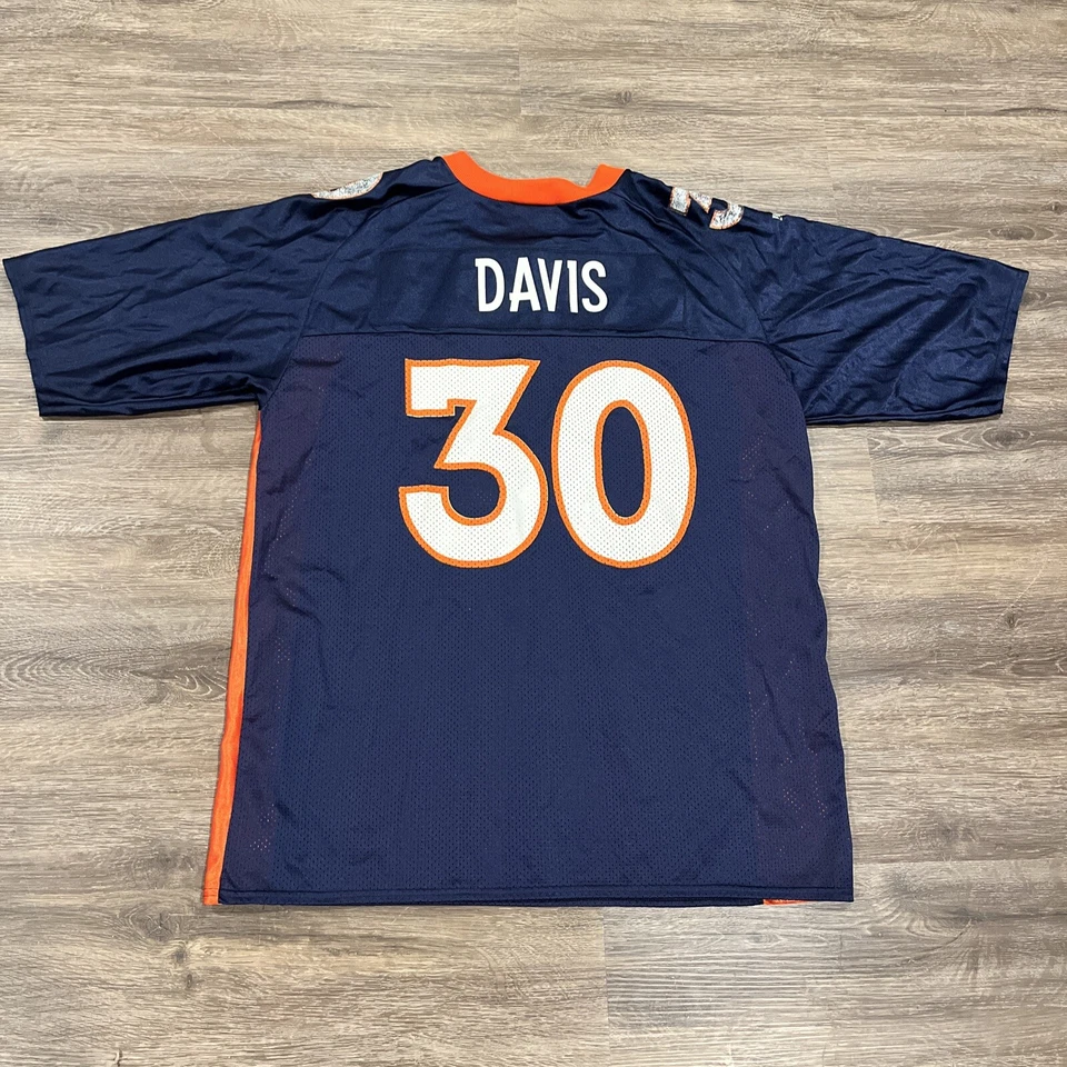 Camiseta Denver Broncos Terrell Davis Masculina Tamanho XL Azul Vintage - Imagem 2 de 4
