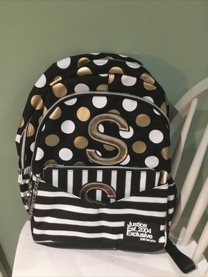 justice polka dot backpack