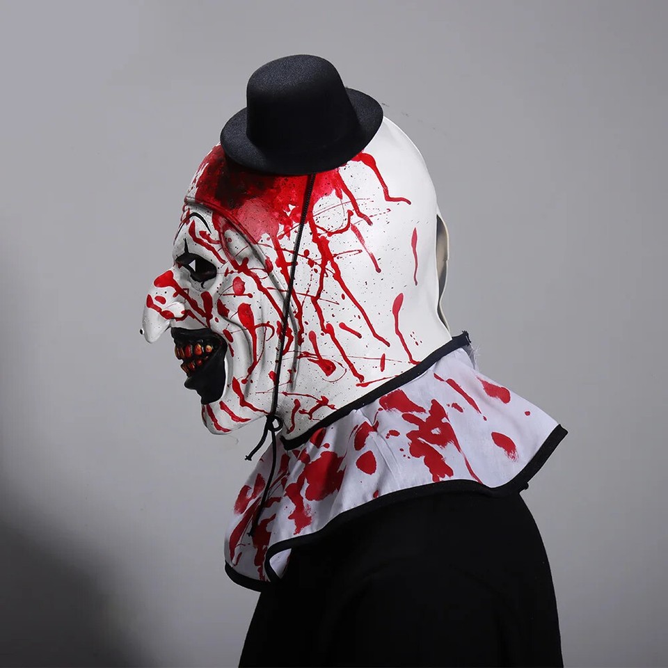 Horror Bloody Terrified 3 Art the Clown Mask Cosplay Demon Joker Killer