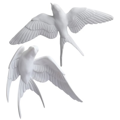 2 Pcs Micro Landscape Decor Bird Ornament Bird Decor Wall Decoration Pendant