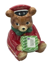 Harry & David Cubby Bear Ceramic Christmas Cookie Jar Limited Edition Home Décor