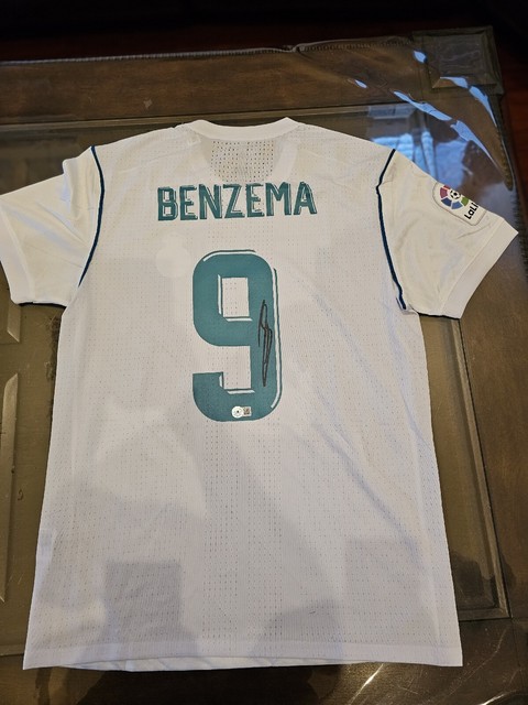 Karim Benzema Signed Soccer Jersey AUTO BAS Beckett COA Sz XL Rare Clear Sign