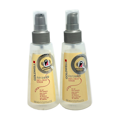 Goldwell Kerasilk Anti-Frizz Serum For All Hair Textures 100ml/3.3fl.oz LOT OF 2