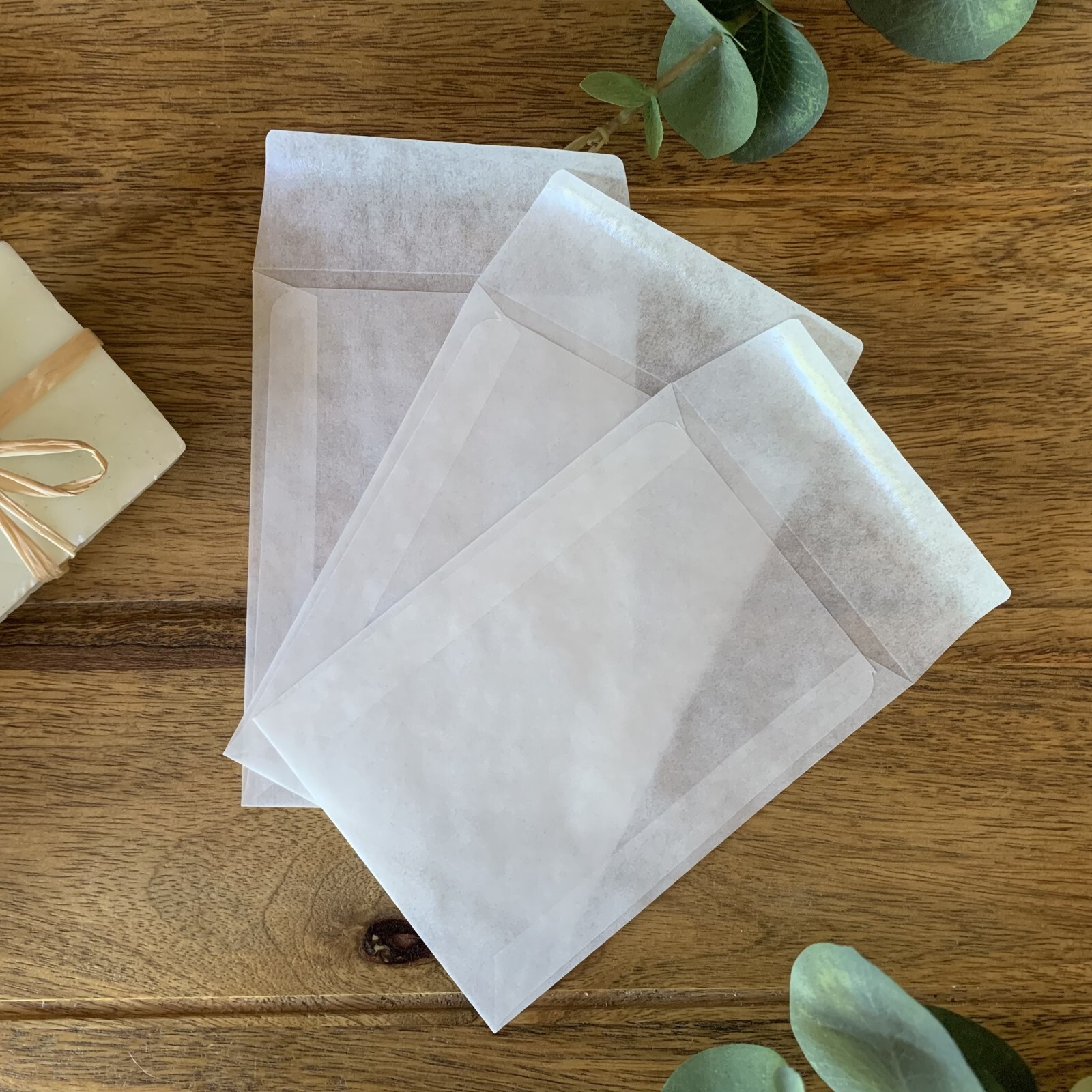 Soap Wax Melt Packaging Bags Eco Friendly Glassine Gift Snap Bar Sweet