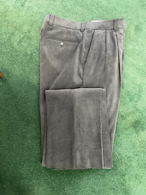 BALLIN Corduroy Pants, Made in Canada, Men's W34 equivalent, Wide Corduroy cotton brown type Vintage Second Hand
