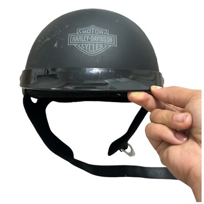 Harley-Davidson Black Medium Motorcycle Half Helmet Bucket DOT