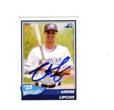 Andre Lipcius signed autographed 2021 West Michigan Whitecaps baseball card b