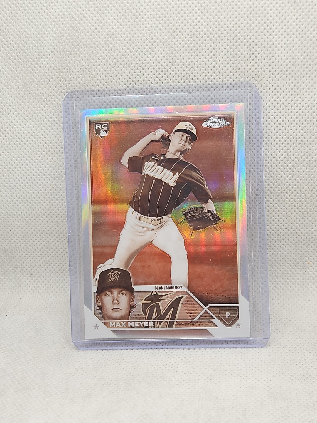 2023 Topps Chrome Max Meyer Negative Refractor Rookie RC #104 Marlins