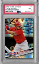 2017 Topps Chrome Jorge Alfaro Prism Refractor PSA 9