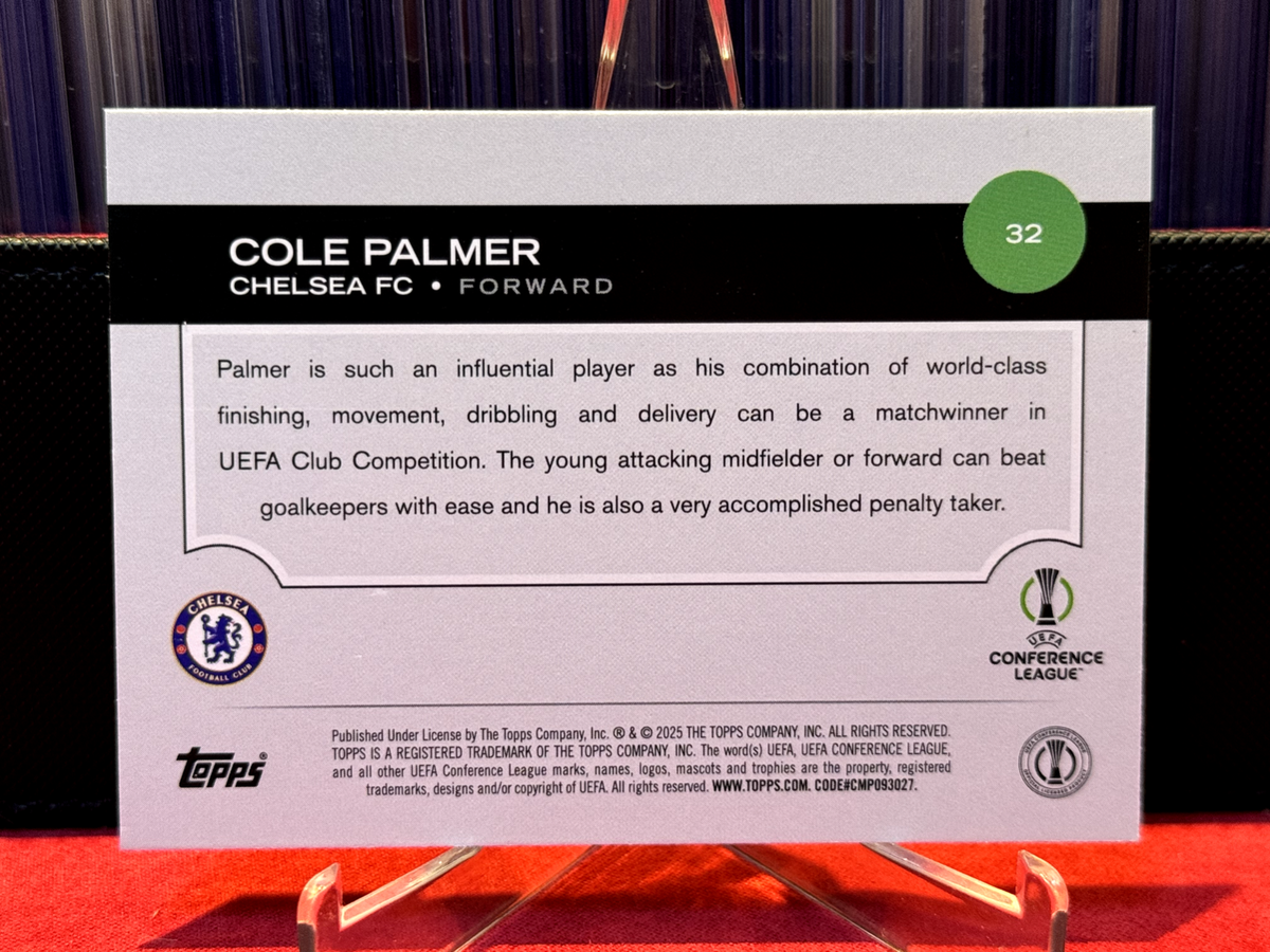 2024-25 Topps UEFA UCC COLE PALMER Gold Flowfractor SSP Chlesea 
