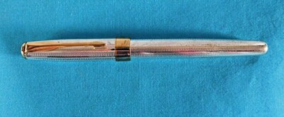 PARKER SONNET 18 K GOLD/SILVER FOUNTAIN PEN ''NEW'' ~ CARTRIDGE CONVERTER EQUIPPED