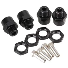 36PCS RC1:10 12MM to 17MM Extended Wheel Hex Hub N10178 Black Aluminium Alloy