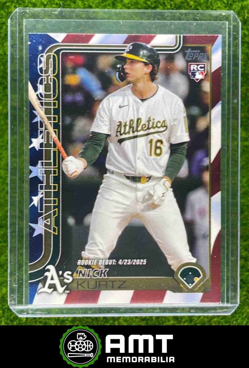 Nick Kurtz RC 2025 Topps Update Independence Day 25/76 Athletics #US197 Rookie