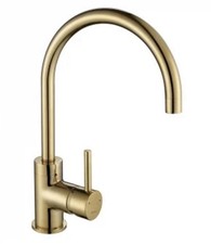 The 1810 Company Courbe Curved Spout Kitchen Sink Tap - Gold  